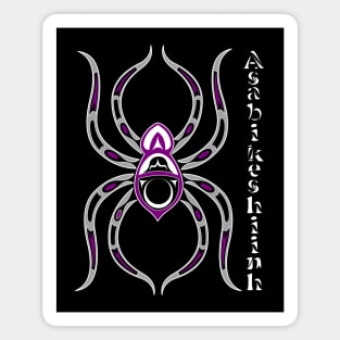 Asabikeshiinh (spider) Asexual Pride Magnet